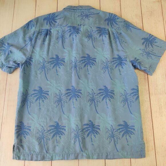 Tommy Bahama Palms 100% Silk Short Sleeve Camp Shirt sz L - Picture 4 of 9